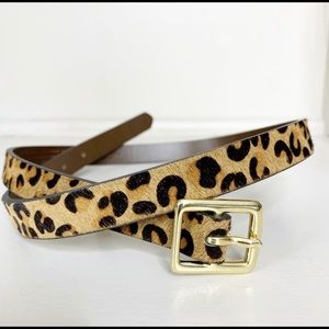 A New Day Leopard Print Calf Hair Belt